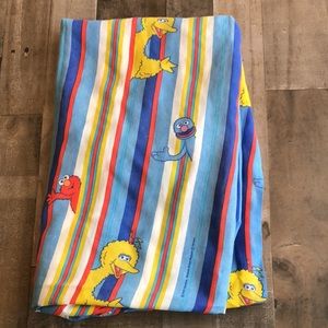 Vintage sesame street striped fitted sheet